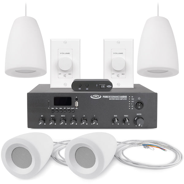 Office Sound Masking System with Pendant Speakers, Mixer Amp, Sound ...