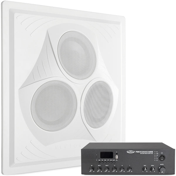 Conference Sound Box Small Conference Room Sound System with a Ceiling Tile Speaker and 120W ...