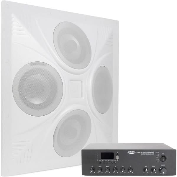Fitness Sound System with a Drop Tile Ceiling Speaker and 120 Watt