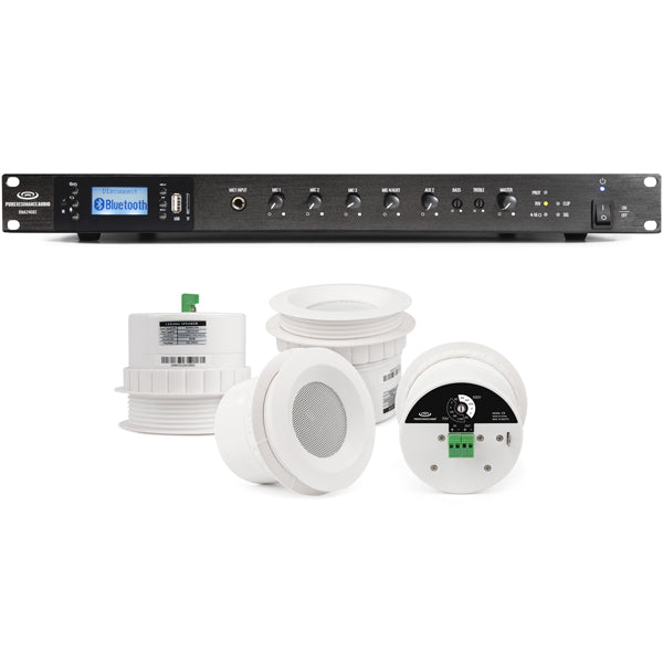 Medical Office Sound System with 16 Ceiling Speakers and Bluetooth ...