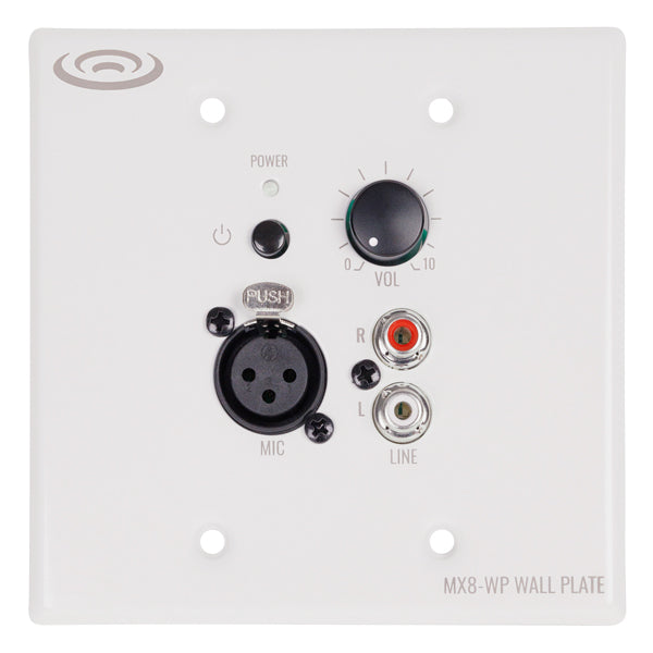 Pure Resonance Audio MX8-WP 2-Input Wall Plate for MX84 Zone Mixer