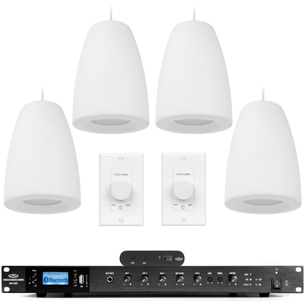 Office Sound Masking System with Pendant Speakers, Mixer Amp