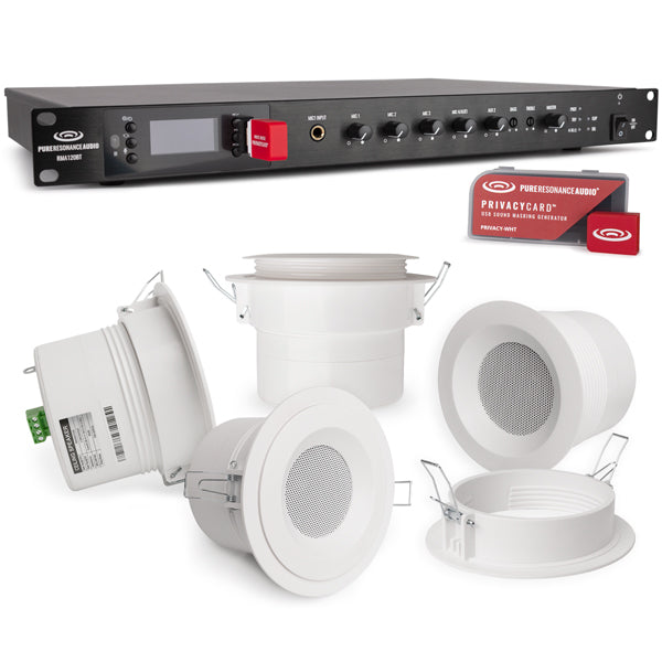 Sound Masking System with 16 Drywall Mount Ceiling Speakers and ...