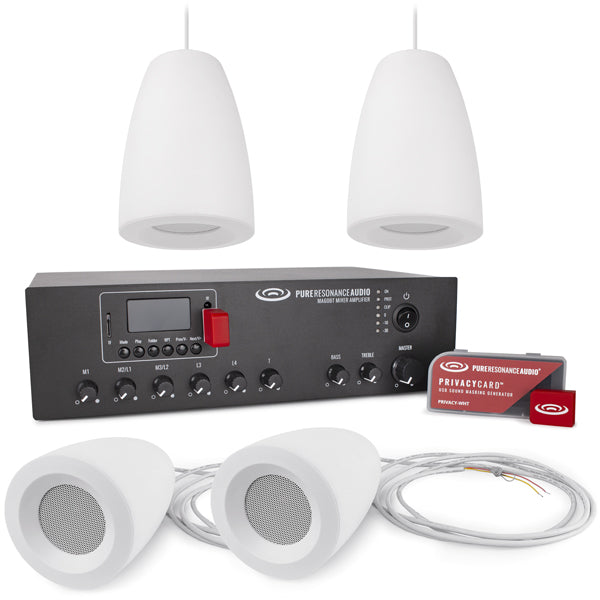 Sound Masking System with 8 Pendant Speakers and White Noise Sound ...