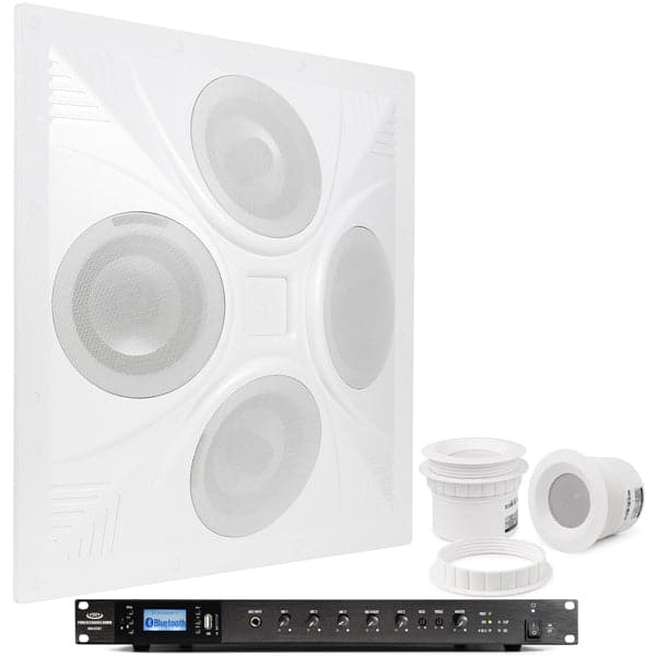 Conference Room Rack Rear Conference Room Audio System with 2x2 Speaker, 3-inch 70V Ceiling ...