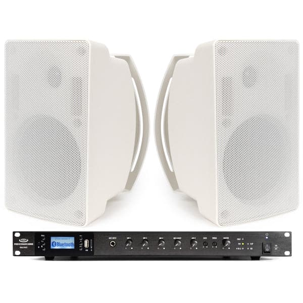 Classroom Audio System with 70V Outdoor Speakers and 240W Rackmount ...